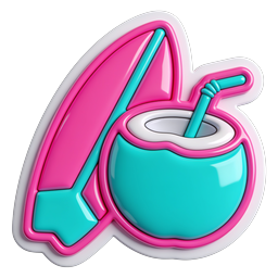 Glossy Pink & Cyan Letter B 3D Icon