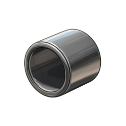 Glossy Black Tube Icon - Polished Cylindrical Pipe