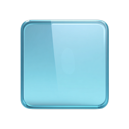 Glossy Blue Button Icon - 3D UI Element Design