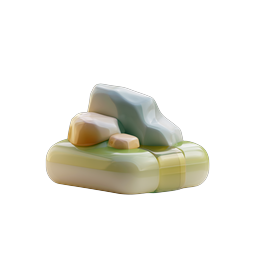 Glossy Cake Dessert 3D Icon for Bakery Branding