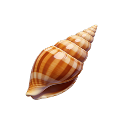 Glossy Conch Shell 3D Icon - Ocean & Beach Theme