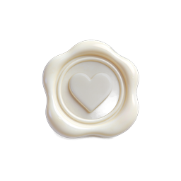 Glossy Cream Heart Icon - 3D Love Symbol Design