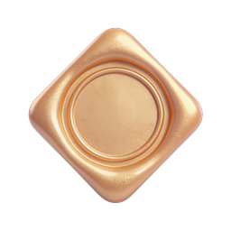Glossy Gold Button 3D Icon for Premium UI Design