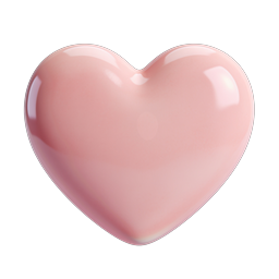 Glänzendes rosa 3D-Herz-Icon - Romantisches Liebes-Symbol