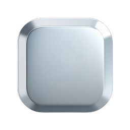 Glossy 3D UI Button Icon - Rounded Square Design