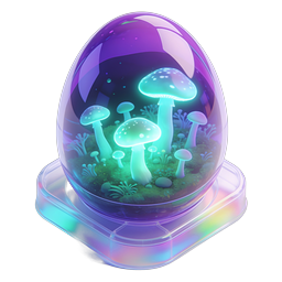 Biểu tượng lồng kính terrarium nấm phát sáng