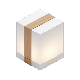 Glowing Package Box with Wood Band 3D Icon