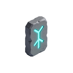 Glowing Mystical Rune Stone - 3D Fantasy Icon