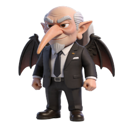 Fantasy Goblin Businessman 3D Character Icon