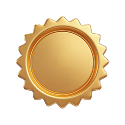 Gold Award Badge Icon - Premium Achievement Medal