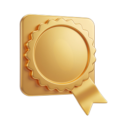 Gold Award Badge Icon - Premium Achievement Medal