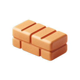 Gold Bar Icon - 3D Clay Style Precious Metal