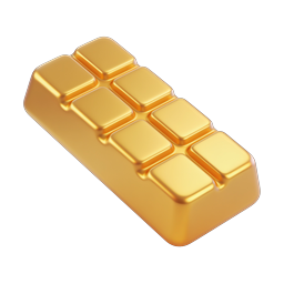Stylish Gold Bar Icon for Financial Websites and Branding