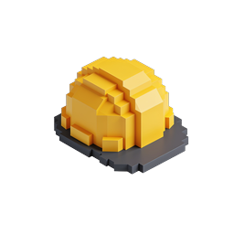 Gold Bars Stack 3D Voxel Icon - Isometric Treasure