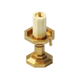 Elegant Gold Candle Icon for Modern Design Projects