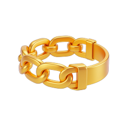 Luxury Gold Chain Bracelet Icon - Premium 3D Render