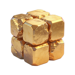 Gold Crystal Blocks - Premium Treasure Icon
