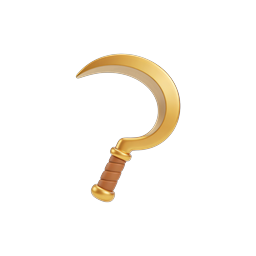 Gold Karambit Knife Icon - 3D Tactical Weapon