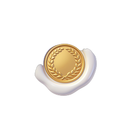 Gold Laurel Medal Icon - Premium Award Badge