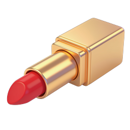 Luxury Gold Lipstick 3D Icon - Premium Beauty Asset