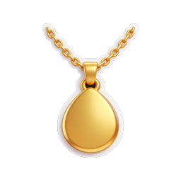 Gold Pendant Necklace Icon - Luxury Jewelry Design