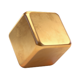 Gold Pentagon Icon - Premium 3D Geometric Shape
