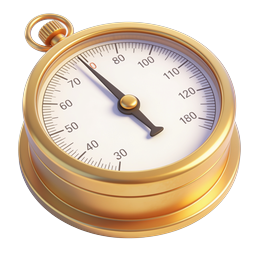 Gold Pocket Stopwatch Icon | Premium 3D Timepiece