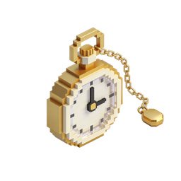 Elegant Gold Pocket Watch Icon for Modern Designs