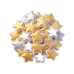 Gold and Silver Stars Icon - Premium Rating Design