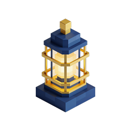 Ornate Gold Tower Isometric 3D Icon for Architecture
