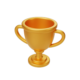 Gold Trophy Cup Icon - Achievement Award Symbol