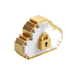 Gold Vault Security Icon | Premium 3D Isometric Safe