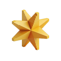 Golden 3D Star Icon - Premium Award Symbol Design