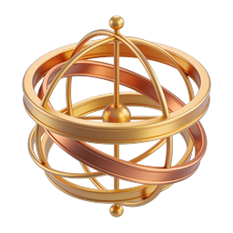 Golden Armillary Sphere 3D Icon | Celestial Globe