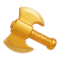 Golden Axe Icon - Premium 3D Fantasy Weapon