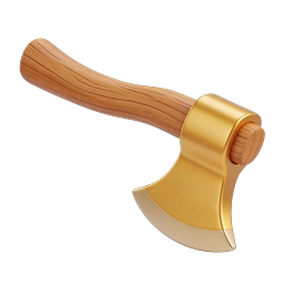 Golden Axe Icon - Premium 3D Rendered Tool