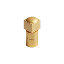 Goldener Bolzen Icon - Premium 3D Hardware-Symbol