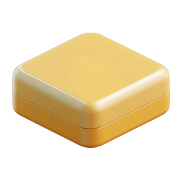 Golden Box Icon - Premium 3D Storage Container