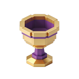 Golden Purple Chalice 3D Icon - Fantasy Goblet
