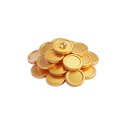 Gold Coins Stack Icon - Treasure & Wealth Symbol
