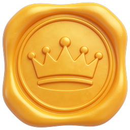 Golden Crown Premium Badge Icon | Royalty VIP Symbol