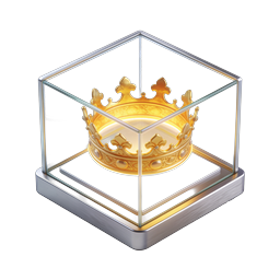 Golden Royal Crown Premium Display Case Icon