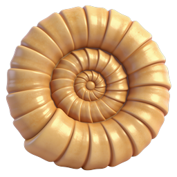 Golden Caramel Pleated Cushion Pillow 3D Icon