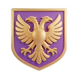 Golden Double-Headed Eagle Heraldic Shield Icon