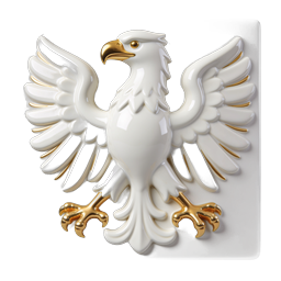 Golden Eagle Emblem - Premium 3D Heraldic Icon