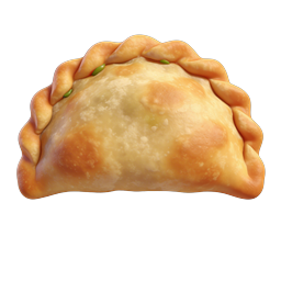 Ícone de Empanada Dourada - Ilustração de Comida 3D