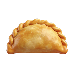 Golden Empanada Pastry Icon - 3D Food Render
