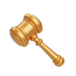 Golden Gavel Icon - Justice & Legal Symbol