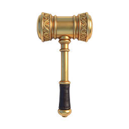 Golden Gavel Icon - Premium Justice & Legal Symbol