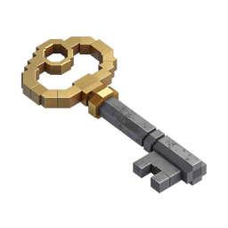 Elegant Golden Key Icon for Access and Security